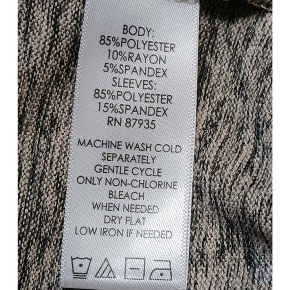 LOGO Lori Goldstein Lightweight Sweater Women 1X Full Zip Gray Heather EUC - Picture 7 of 10